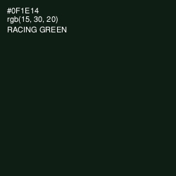 #0F1E14 - Racing Green Color Image